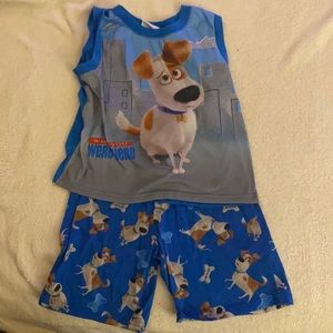 Blue Secret Life of Pets Tank Top/Shorts set size 6/7